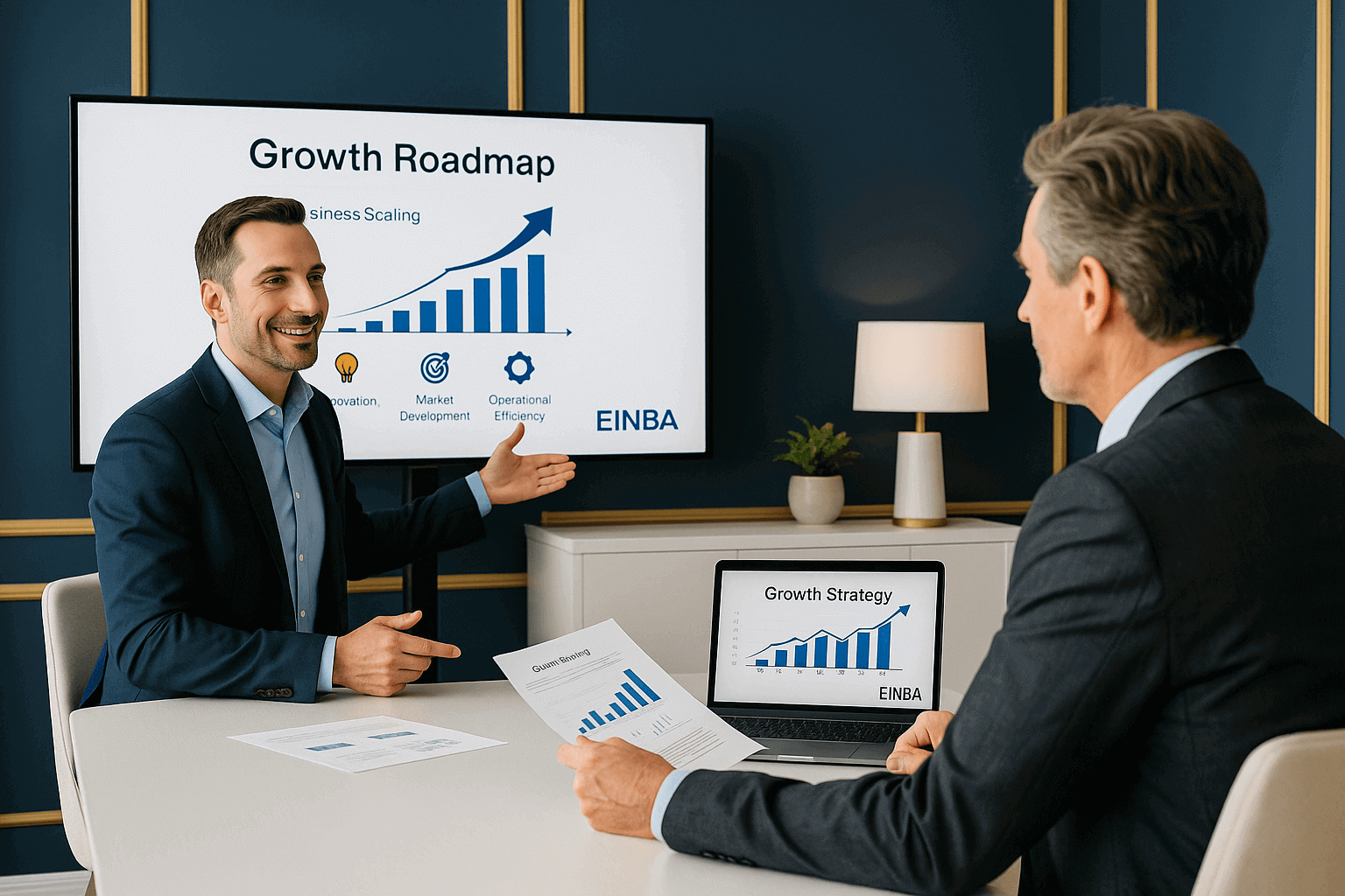 Advisor guiding business scaling strategy