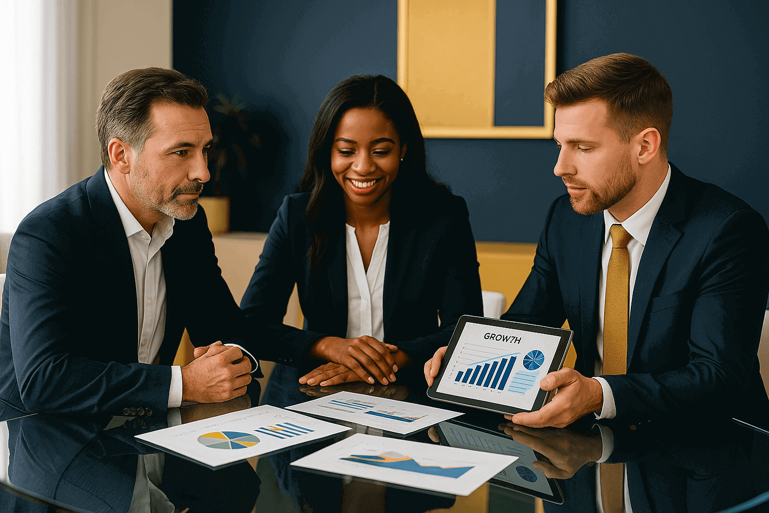 EINBA advisors planning growth strategy with a business founder